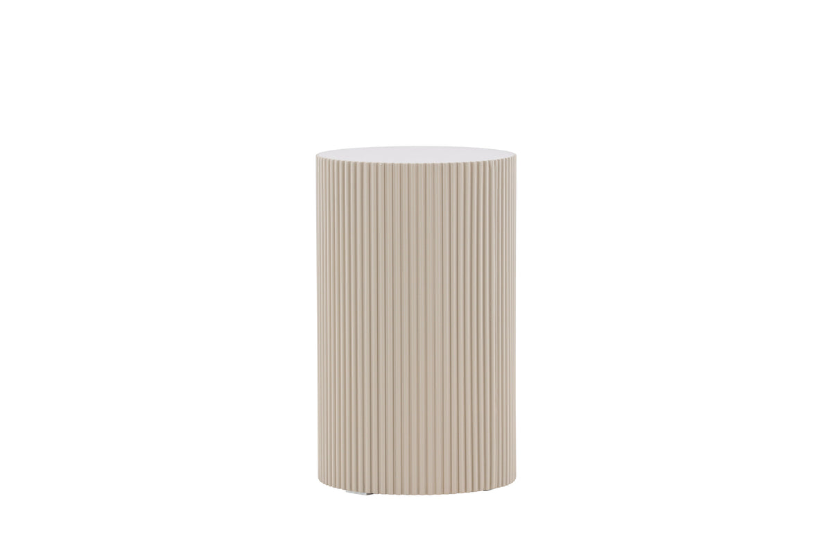 Lenox sidobord Ø30,5 cm beige MDF