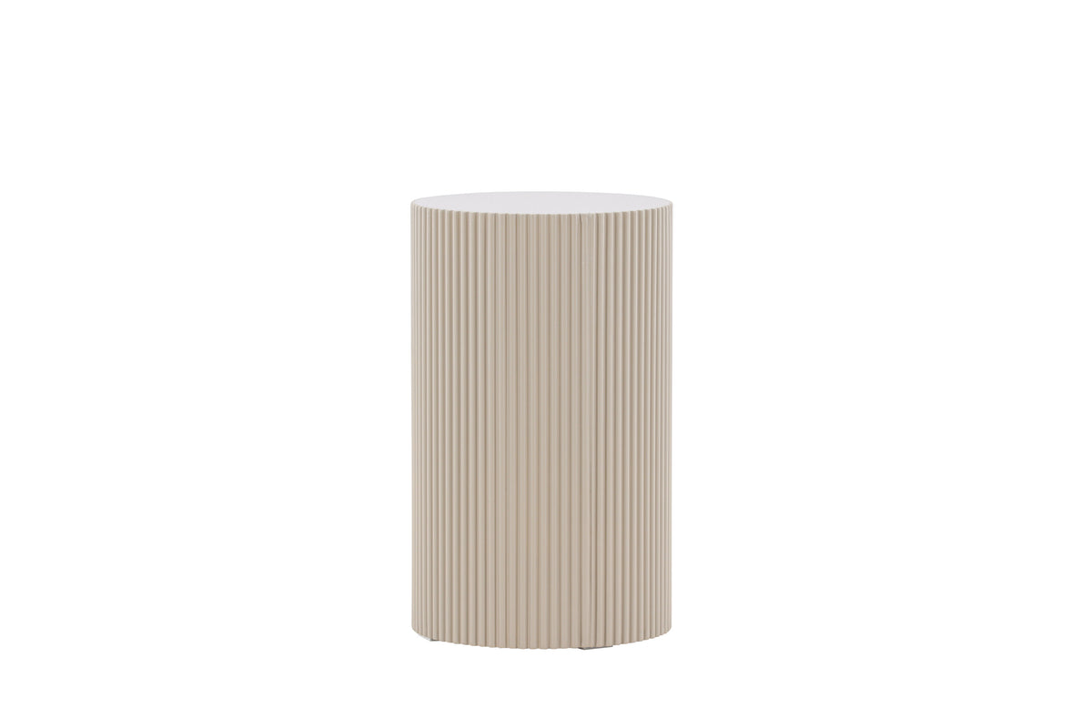 Lenox sidobord Ø30,5 cm beige MDF