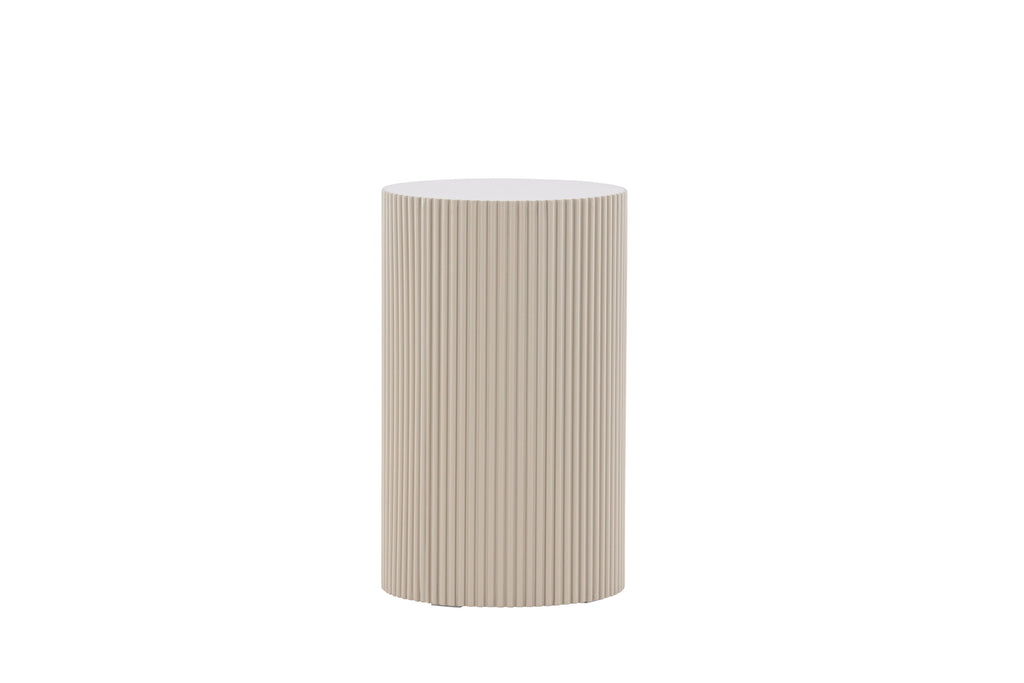 Lenox sidobord Ø30,5 cm beige MDF