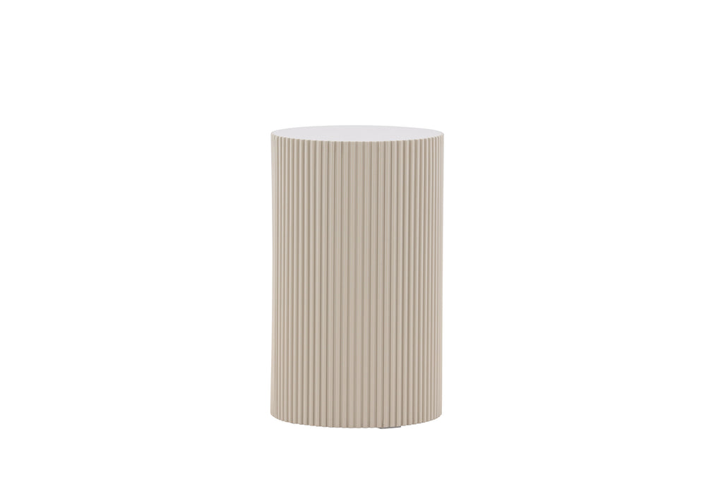 Lenox sidobord Ø30,5 cm beige MDF