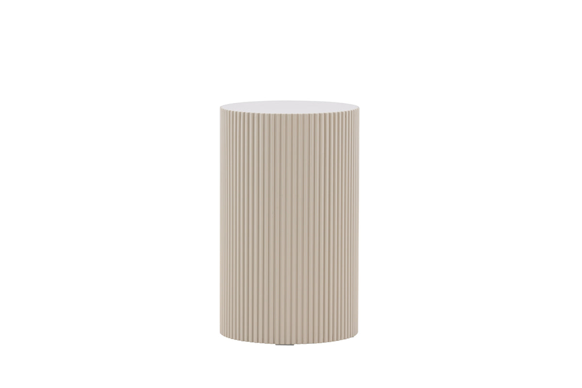 Lenox sidobord Ø30,5 cm beige MDF