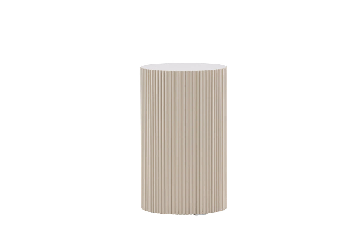 Lenox sidobord Ø30,5 cm beige MDF