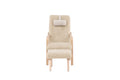 Fårö fåtölj sandbeige med träimitation