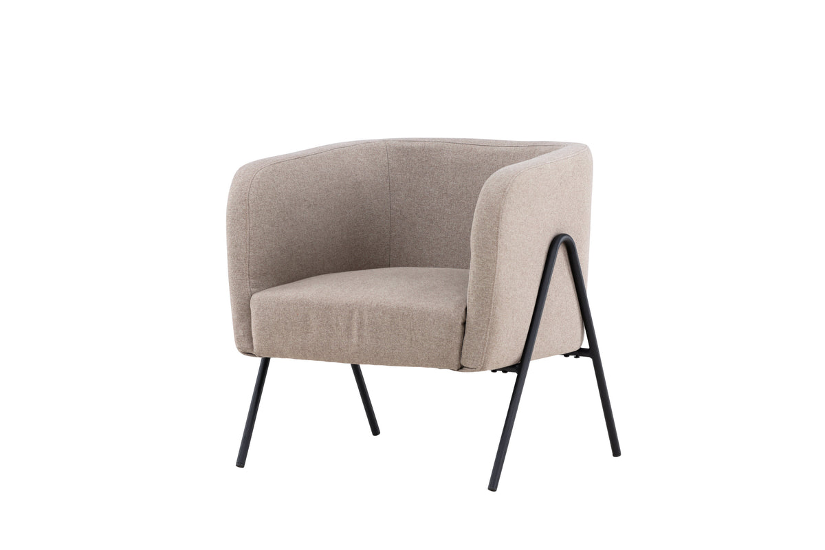 Rika fåtölj beige och svart