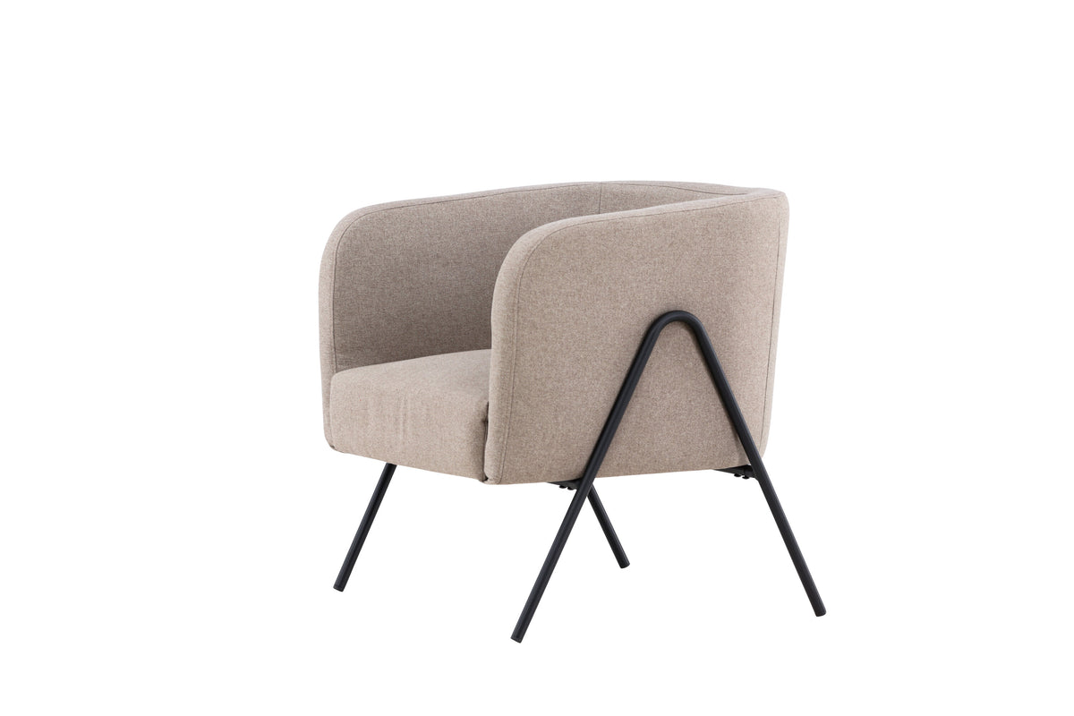 Rika fåtölj beige och svart