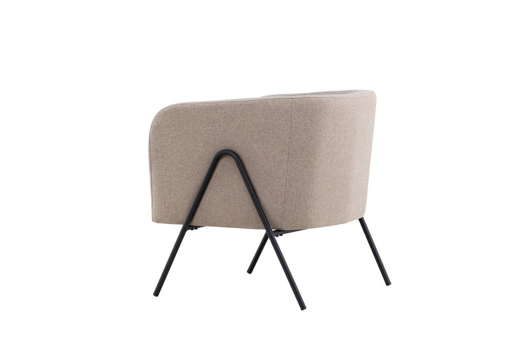 Rika fåtölj beige och svart