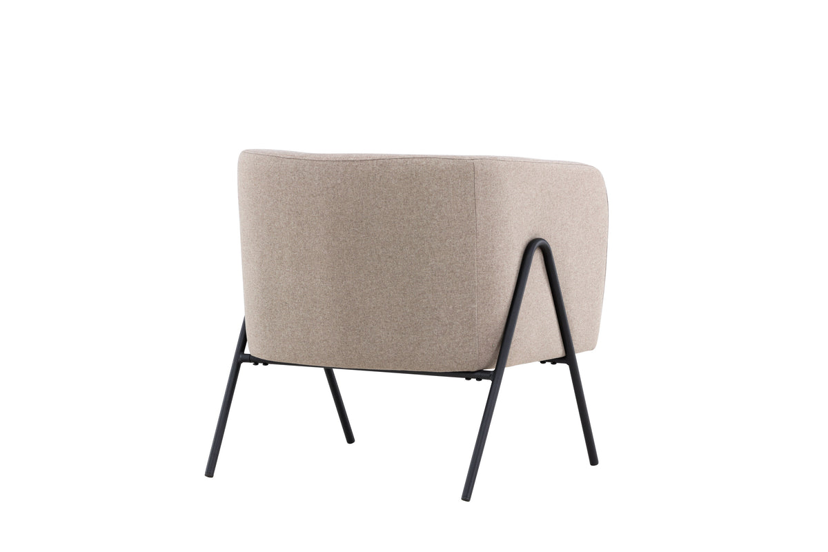 Rika fåtölj beige och svart