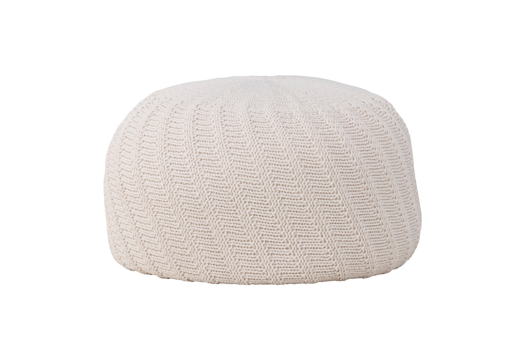 Ted rund sittpuff Ø60 cm benvit