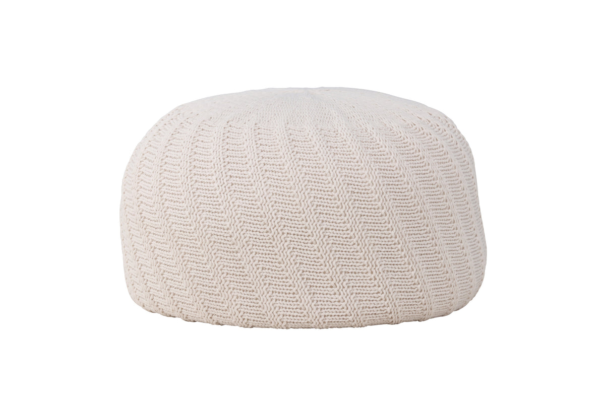 Ted rund sittpuff Ø60 cm benvit