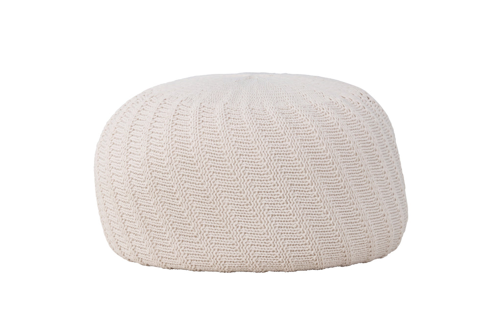 Ted rund sittpuff Ø60 cm benvit