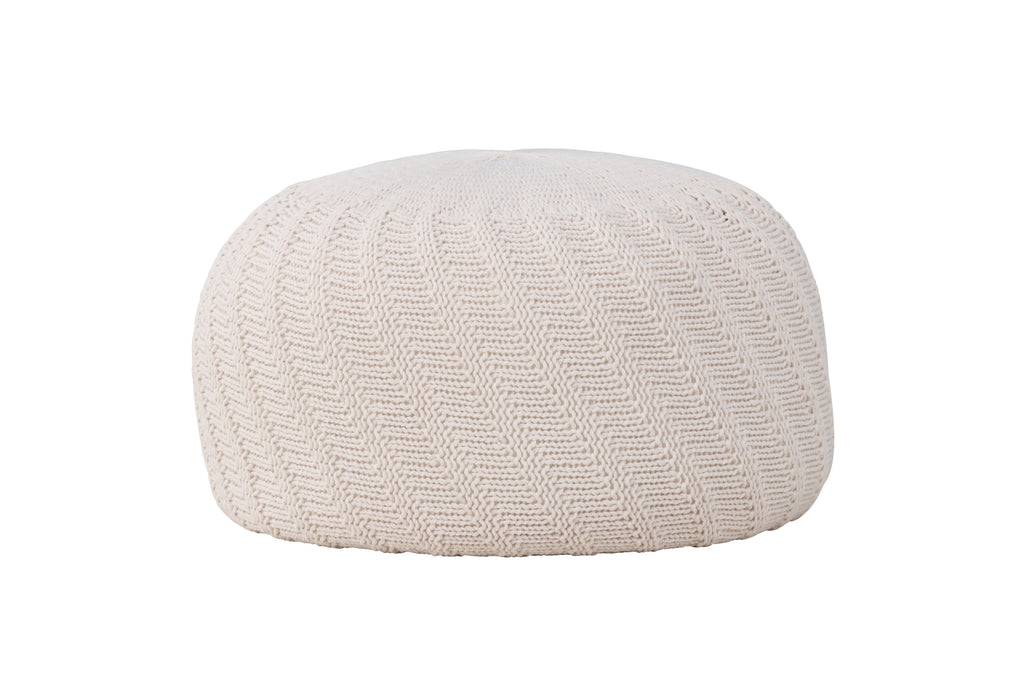Ted rund sittpuff Ø60 cm benvit