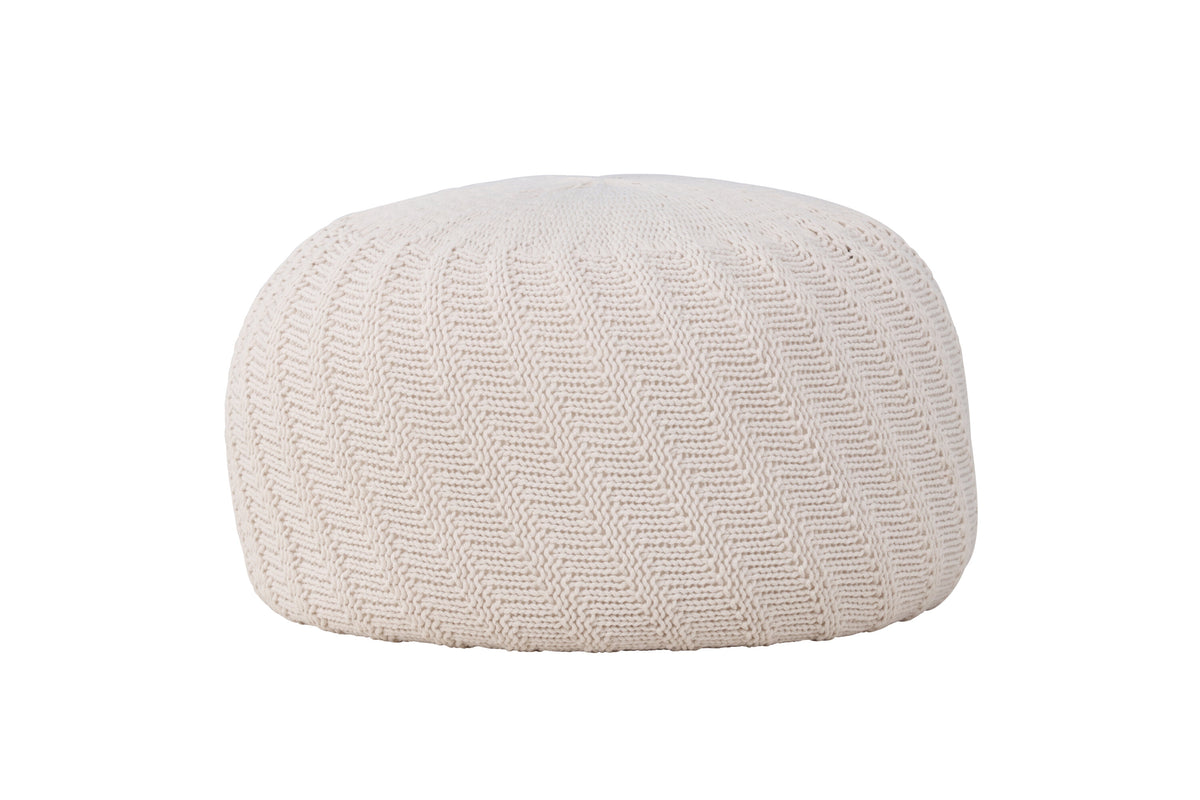 Ted rund sittpuff Ø60 cm benvit