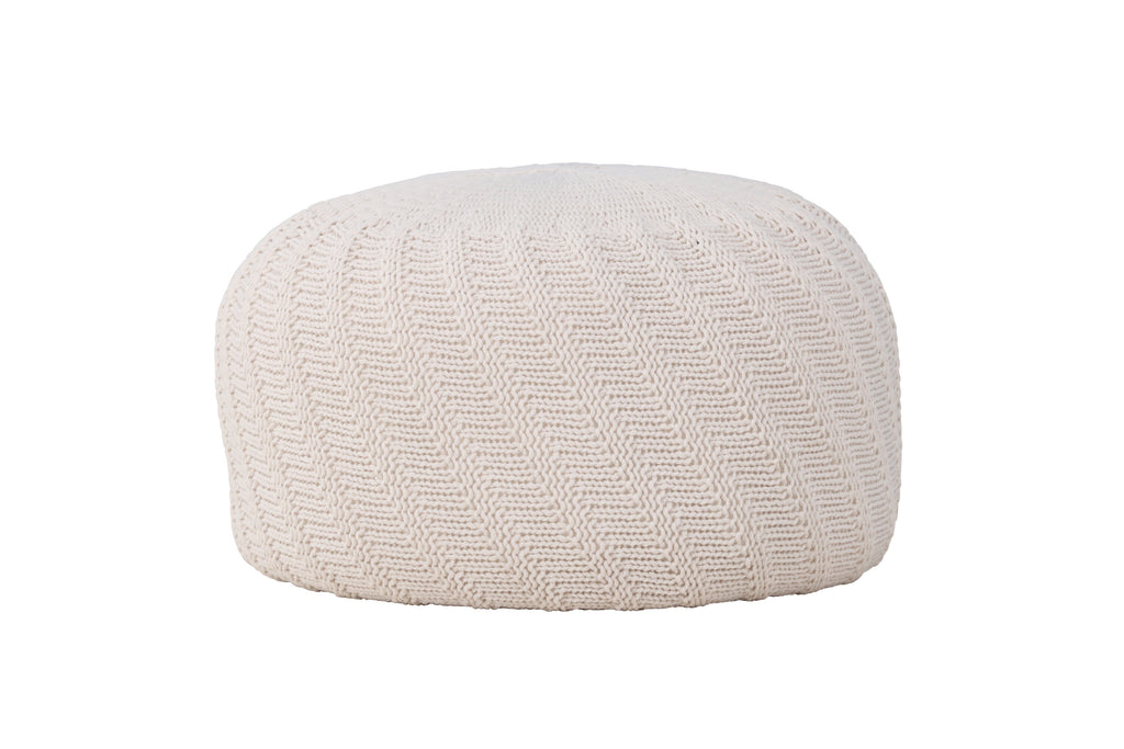 Ted rund sittpuff Ø60 cm benvit