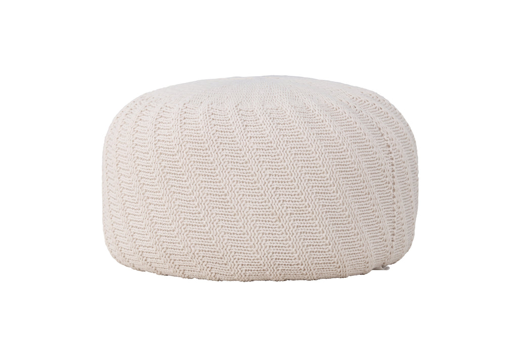 Ted rund sittpuff Ø60 cm benvit