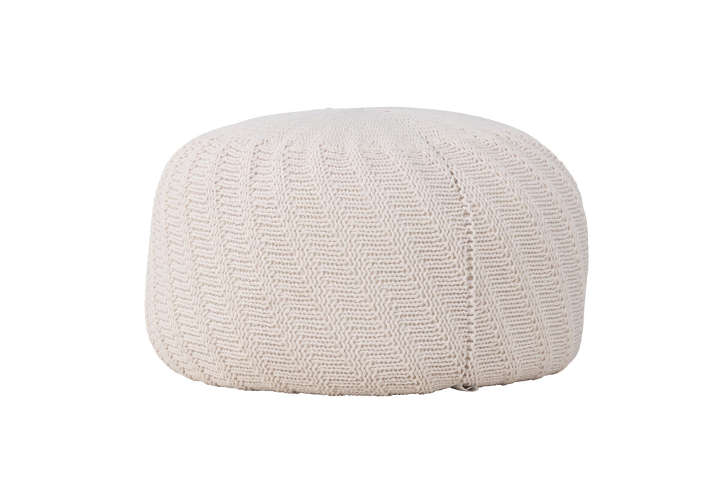 Ted rund sittpuff Ø60 cm benvit