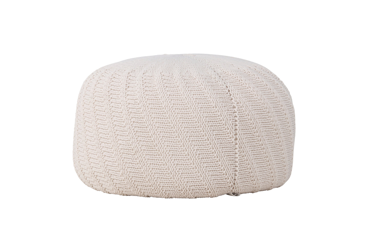 Ted rund sittpuff Ø60 cm benvit