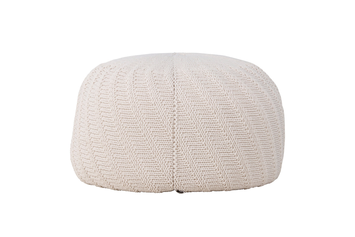 Ted rund sittpuff Ø60 cm benvit