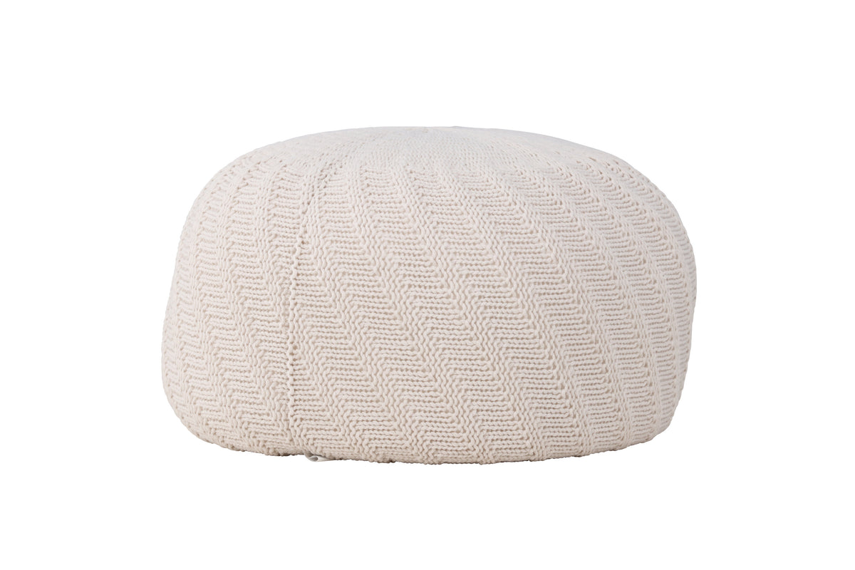 Ted rund sittpuff Ø60 cm benvit
