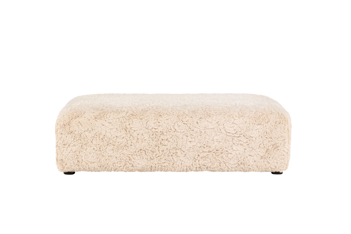 Frankie sittpuff 100x100 cm beige fuskpäls