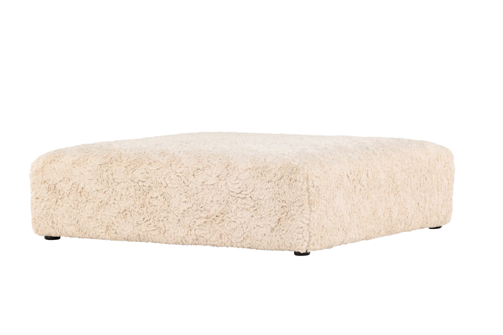 Frankie sittpuff 100x100 cm beige fuskpäls
