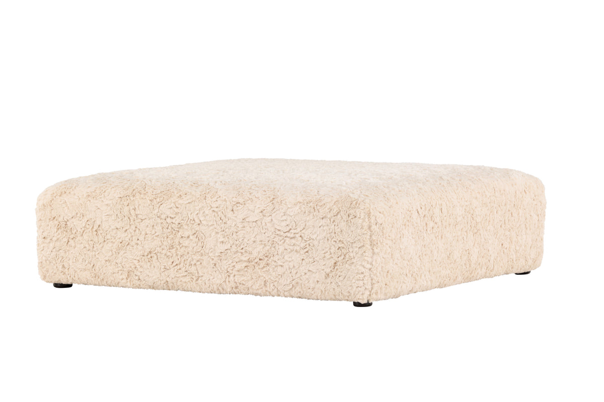 Frankie sittpuff 100x100 cm beige fuskpäls