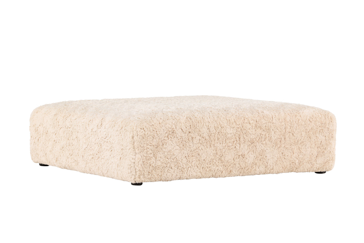 Frankie sittpuff 100x100 cm beige fuskpäls