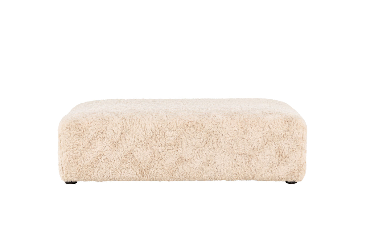 Frankie sittpuff 100x100 cm beige fuskpäls