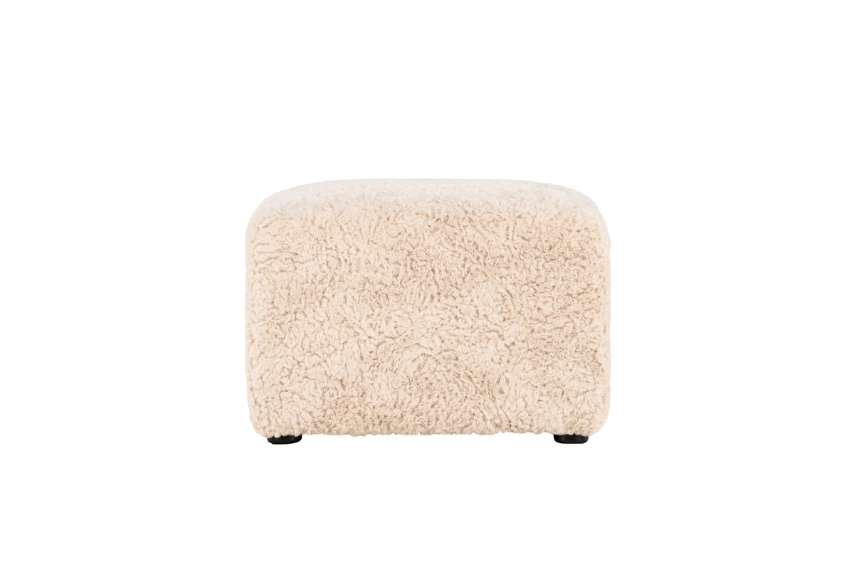 Frankie sittpuff 50x50 cm beige fuskpäls