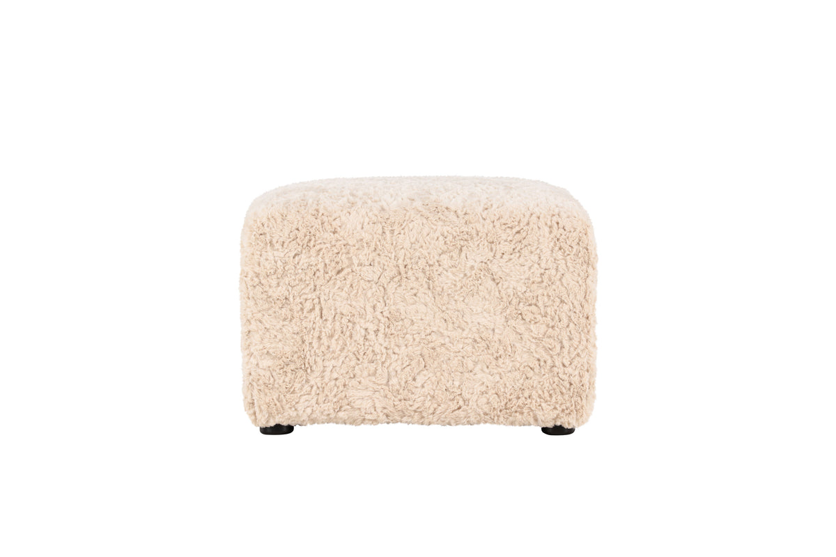 Frankie sittpuff 50x50 cm beige fuskpäls