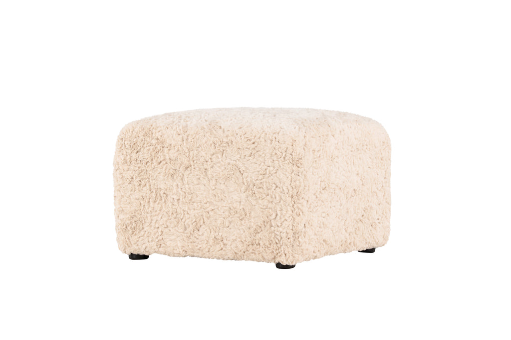 Frankie sittpuff 50x50 cm beige fuskpäls