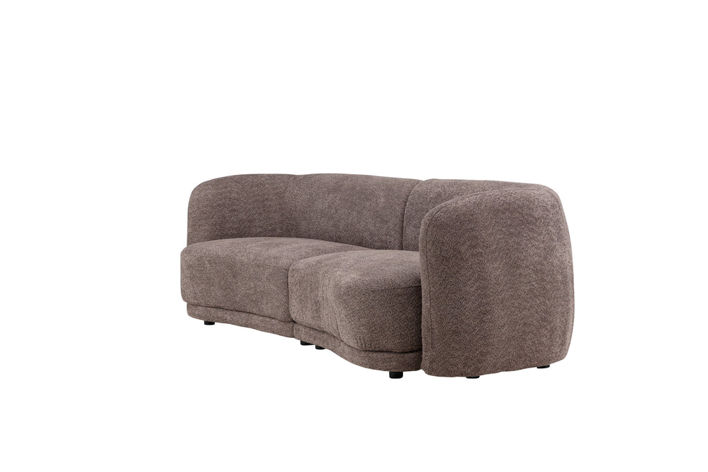 Cielo tresitssoffa brun bouclé