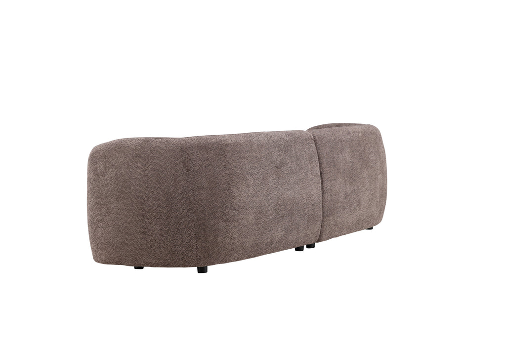 Cielo tresitssoffa brun bouclé