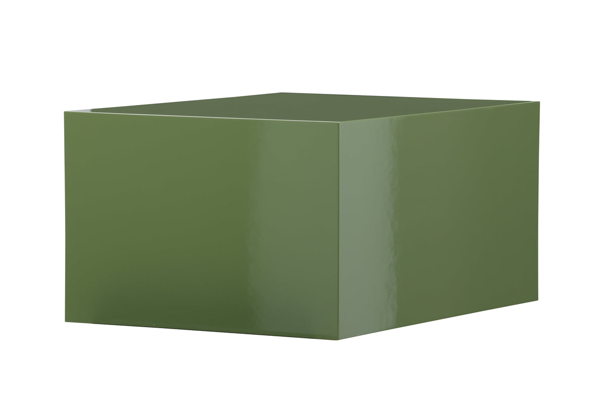 York lågt soffbord mörkgrön MDF med blank yta