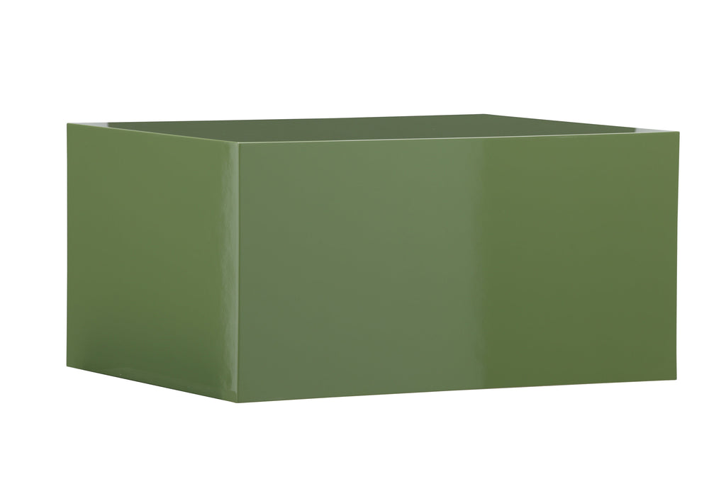 York lågt soffbord mörkgrön MDF med blank yta