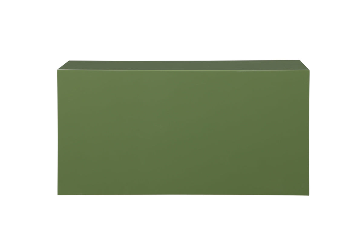 York lågt soffbord mörkgrön MDF med blank yta