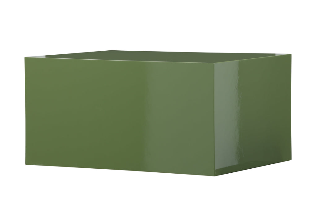 York lågt soffbord mörkgrön MDF med blank yta