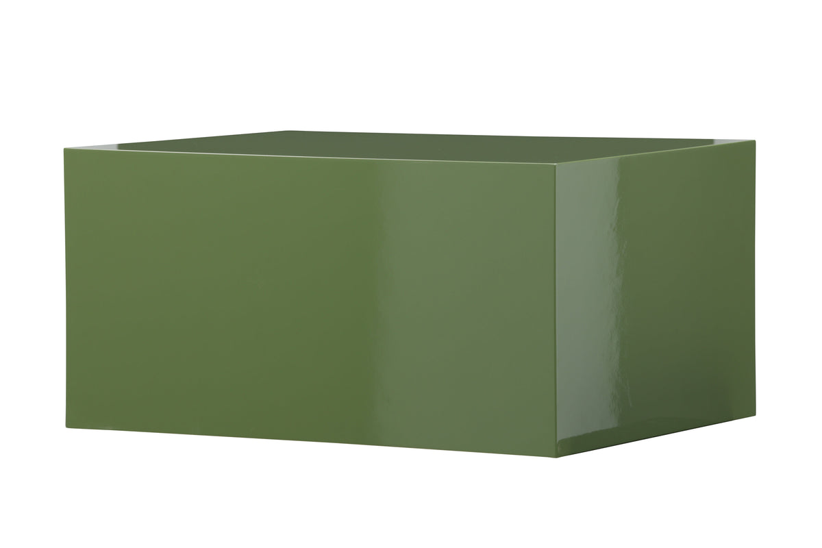 York lågt soffbord mörkgrön MDF med blank yta