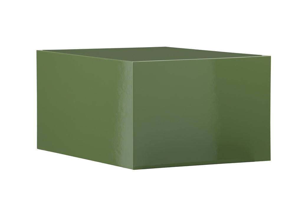 York lågt soffbord mörkgrön MDF med blank yta