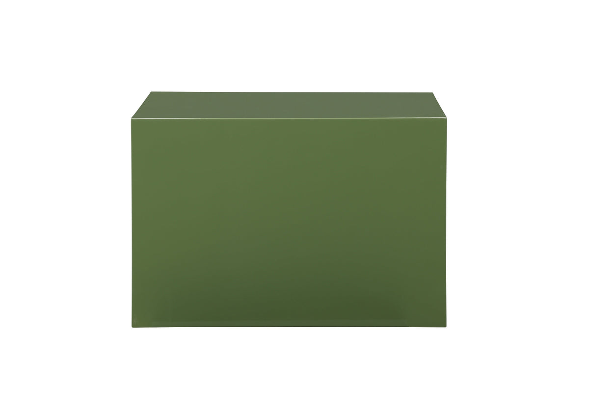 York lågt soffbord mörkgrön MDF med blank yta