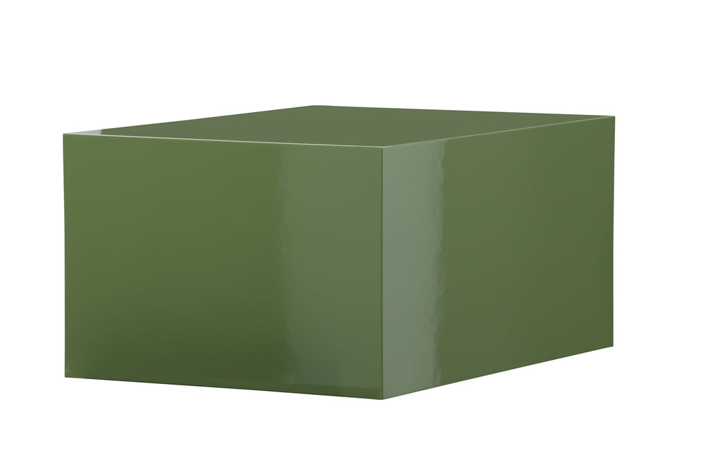 York lågt soffbord mörkgrön MDF med blank yta