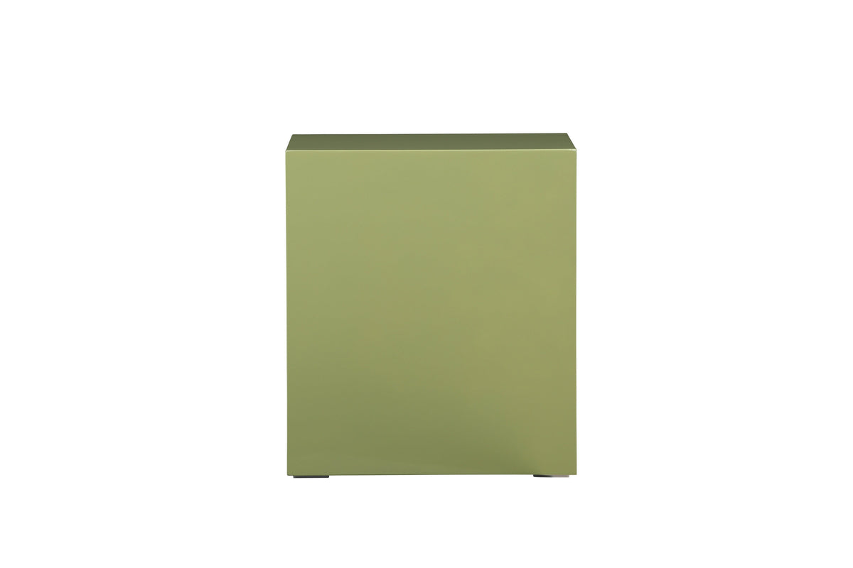 York högt soffbord ljusgrön MDF med blank yta