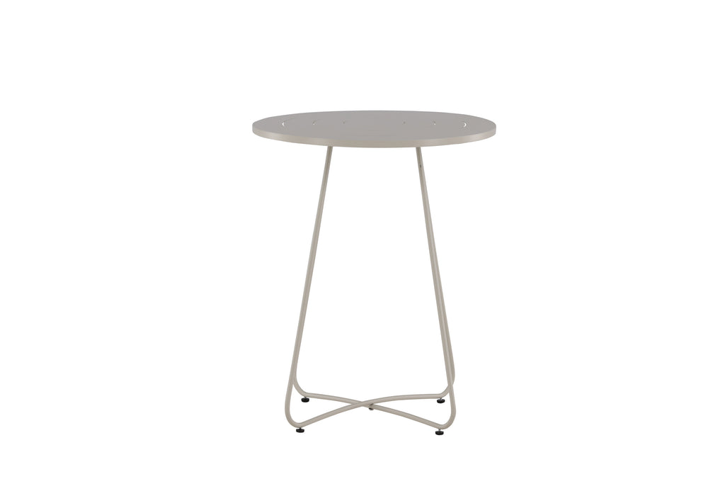 Bacong runt cafébord Ø60 cm beige stål