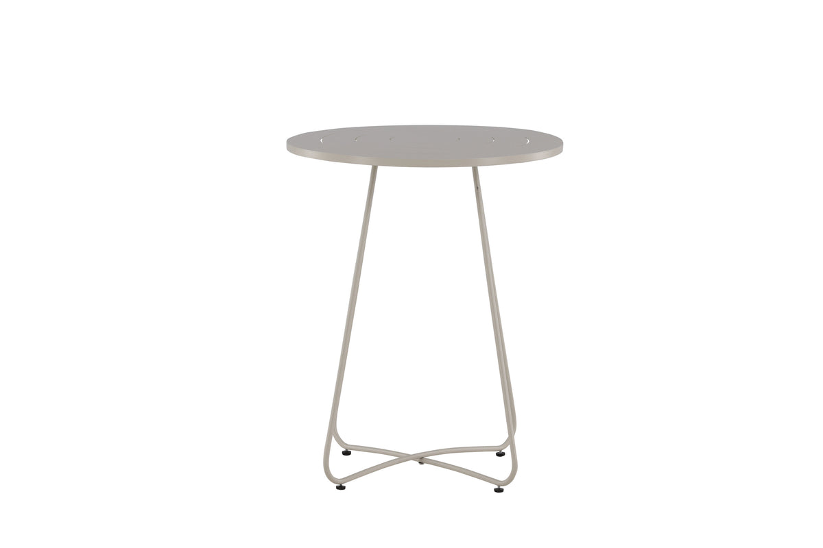 Bacong runt cafébord Ø60 cm beige stål