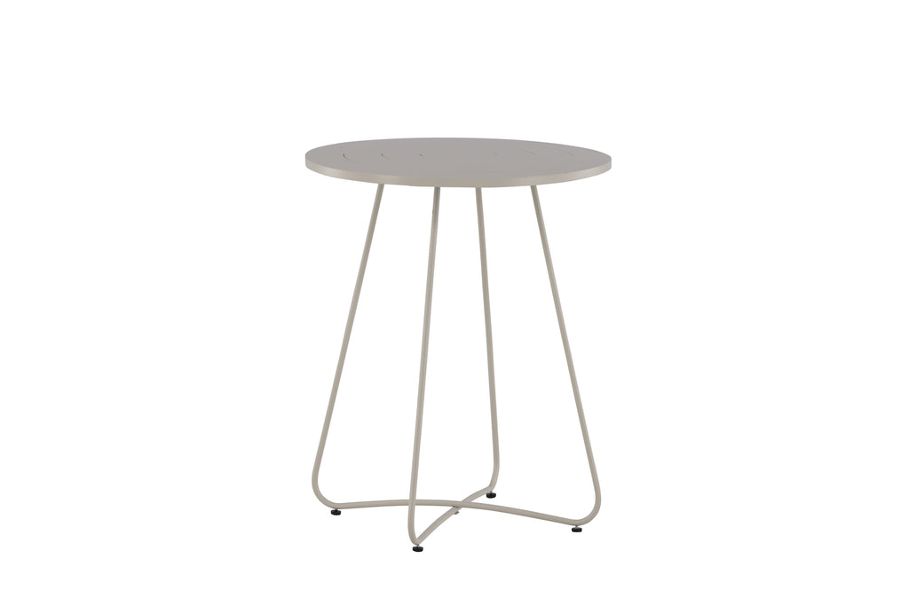Bacong runt cafébord Ø60 cm beige stål