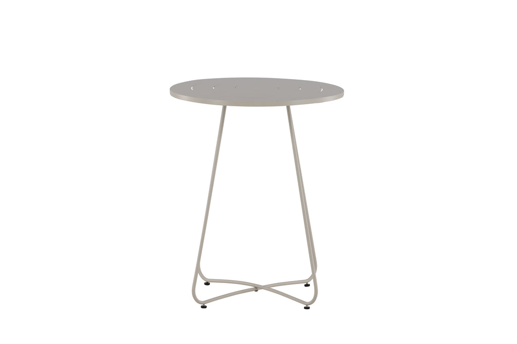 Bacong runt cafébord Ø60 cm beige stål
