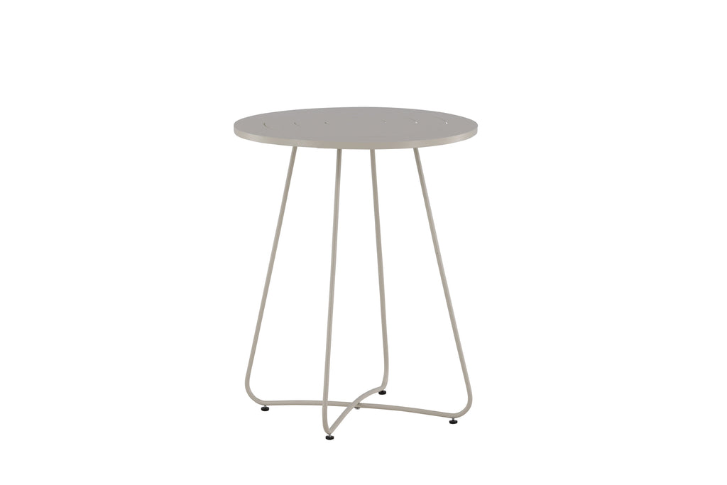 Bacong runt cafébord Ø60 cm beige stål
