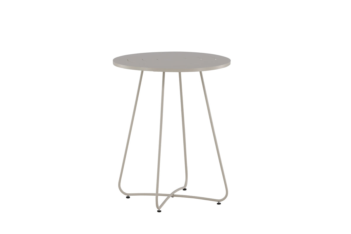 Bacong runt cafébord Ø60 cm beige stål