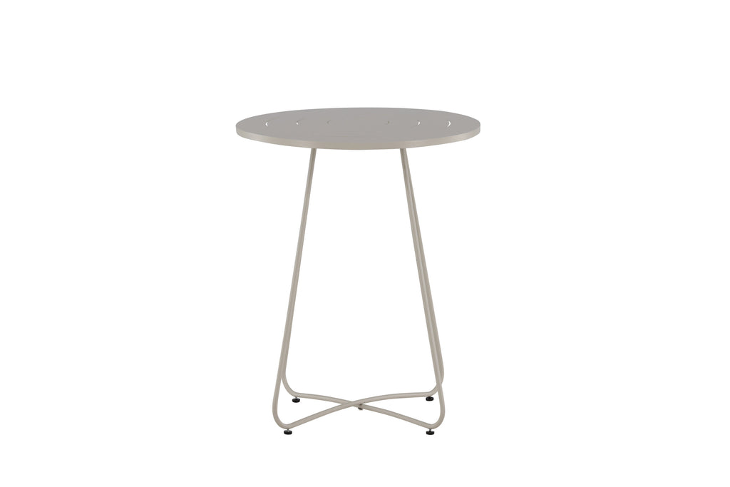 Bacong runt cafébord Ø60 cm beige stål
