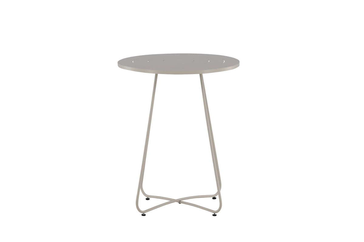 Bacong runt cafébord Ø60 cm beige stål