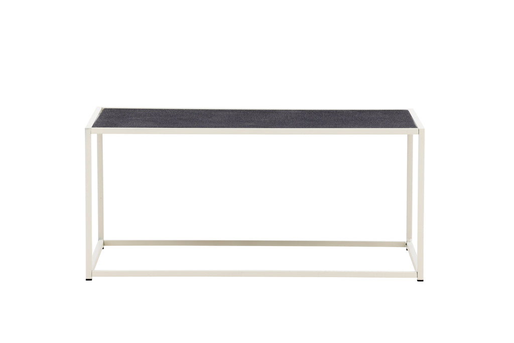Siaton rektangulärt soffbord 60x110 cm beige stål